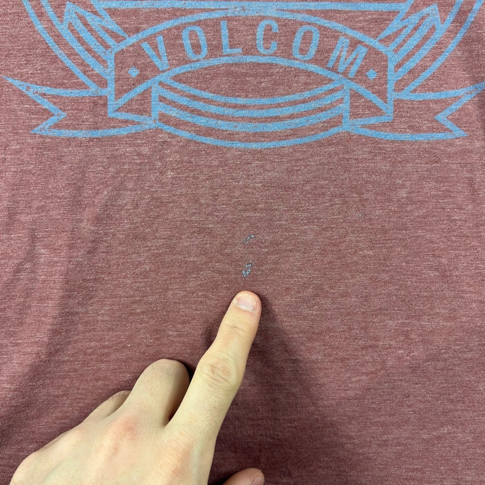 Volcom Graphic T-Shirt Mens Large Red Short Sleeve Change Logo Skate Surf Tee - Picture 3 of 7
